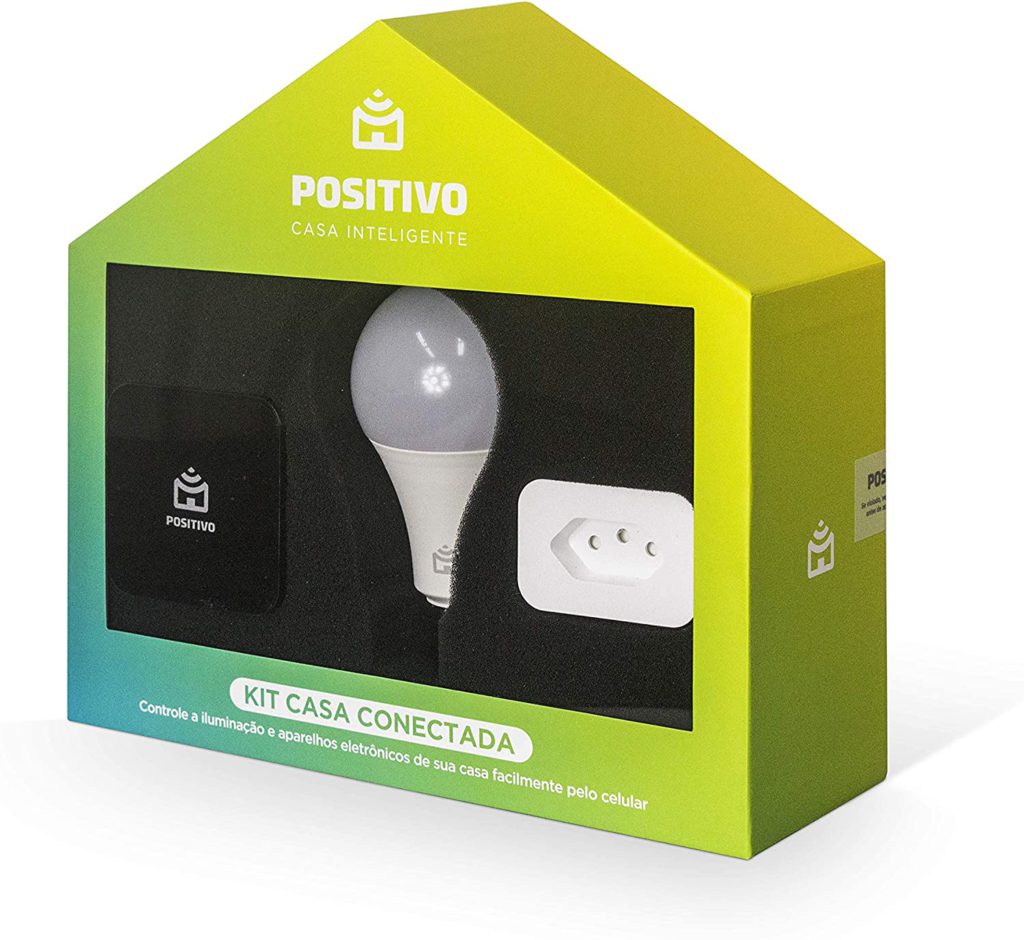positivo lampada inteligente kit casa conectada